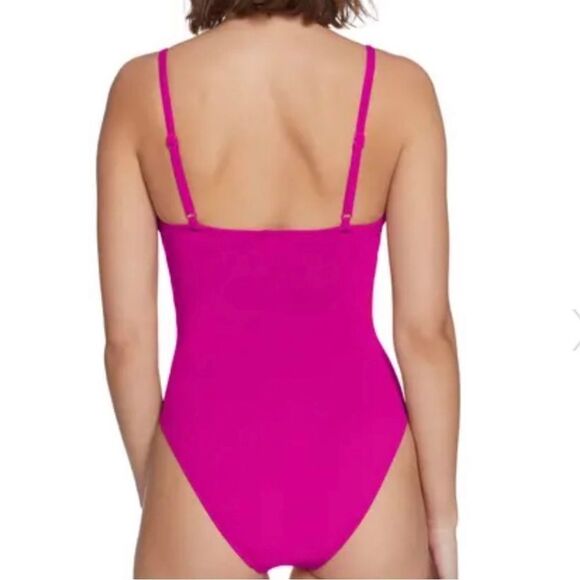 NWT 178.00 Robin Piccone Olivia Knot One-Piece Underwire Swimsuit  Size 2 - Picture 2 of 8